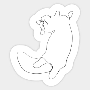 Continuous cat Sticker